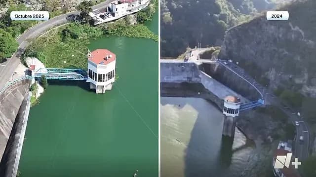 Recuperación de la presa de Valle de Bravo del Sistema Cutzamala. Foto: Captura de pantalla