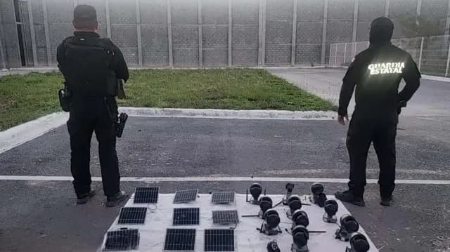 Guardia Estatal en Reynosa Decomisa Cámaras Clandestinas y Paneles Solares