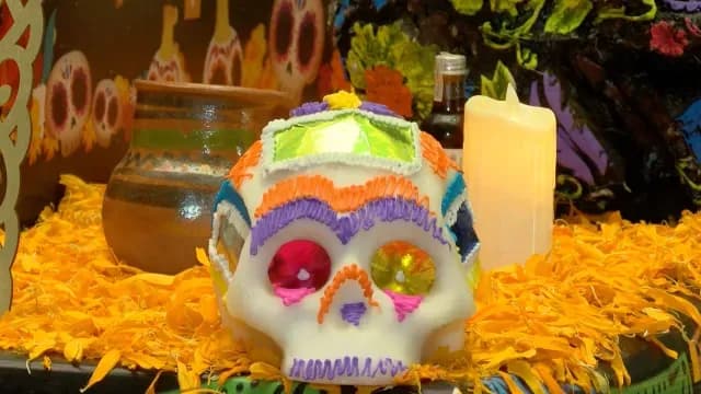 Calaveritas de azúcar para altares de Día de Muertos. Foto: N+