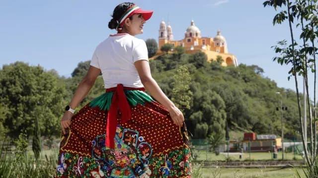 La historia detrás de la Corredora "La China Poblana". Foto: Cortesía Julieta Escobar