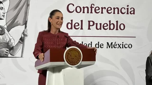 Claudia Sheinbaum, durante su conferencia de prensa el 24 de noviembre 2025