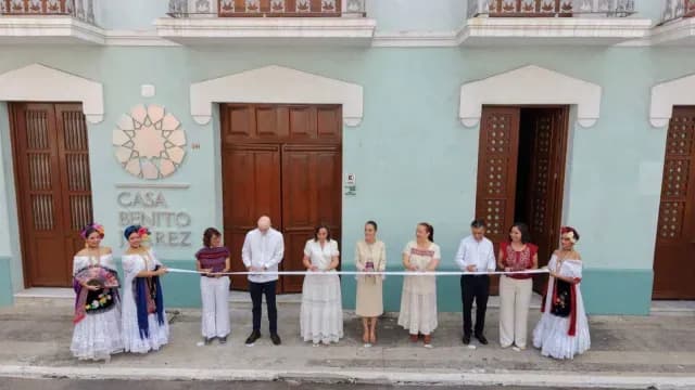 Claudia Sheinbaum inaugura el Museo Casa Benito Juárez. Foto: Presidencia