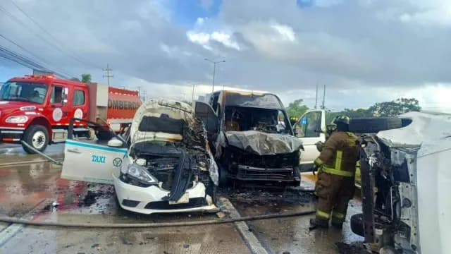 Accidente en Carretera de Cancún. Foto: N+
