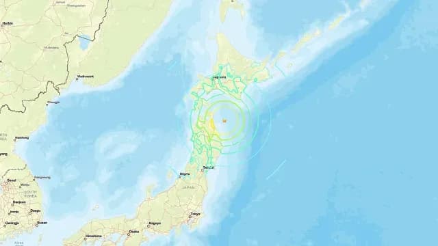 El epicentro se localizó frente a las costas de la prefectura de Aomori. Foto: earthquake.usgs.gov