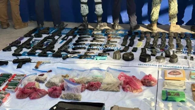 Decomisan armamento y droga tras operativo en Aquiles Serdán, Chihuahua