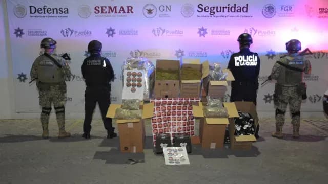 En operativo de la policía con el Ejército y la Marina detectaron 40 kilos de droga. Foto: SSC