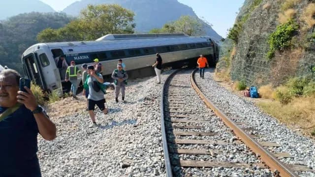 Descarrila Tren Interoceánico hoy. Foto: Semar