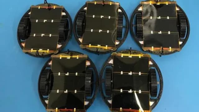 Los cinco microrrobots fueron desarrollados con el aporte de más de 200 estudiantes. Foto: SCT