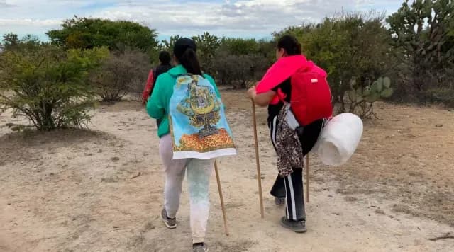 Algunas personas caminan por días para llegar a San Juan de los Lagos