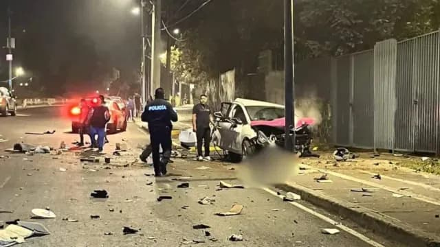Choque en Delfín Madrigal y Avenida del Imán