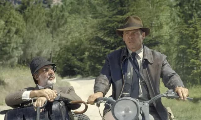 Sean Connery y Harrison Ford en Indiana Jones y la última cruzada