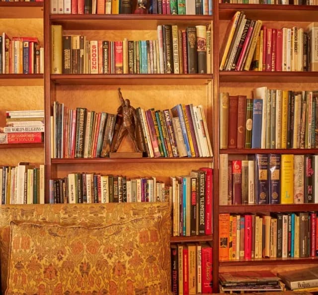 parte de la biblioteca de la mansión
