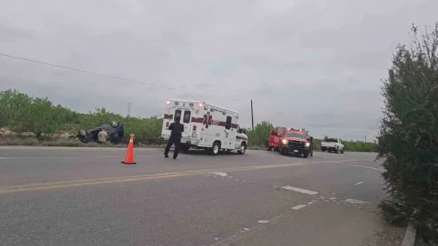 Muere Hombre en Volcadura en Nuevo Laredo