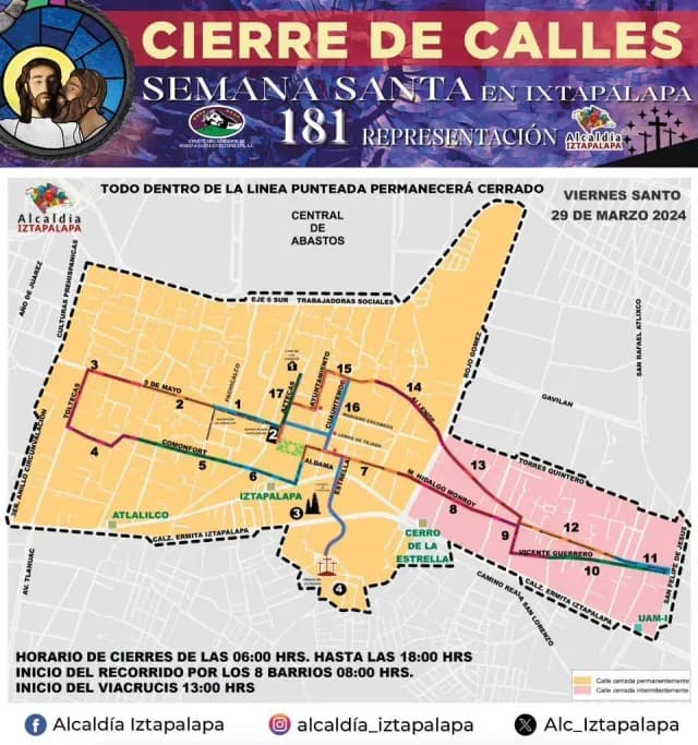 Calles cerradas en Iztapalapa