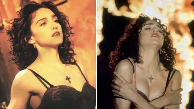 Madonna en el video “Like a Prayer” en 1989