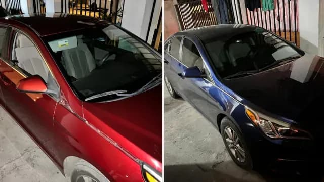 Hyundai Sonata robados en Mexicali y recuperados en cateo. Foto: N+