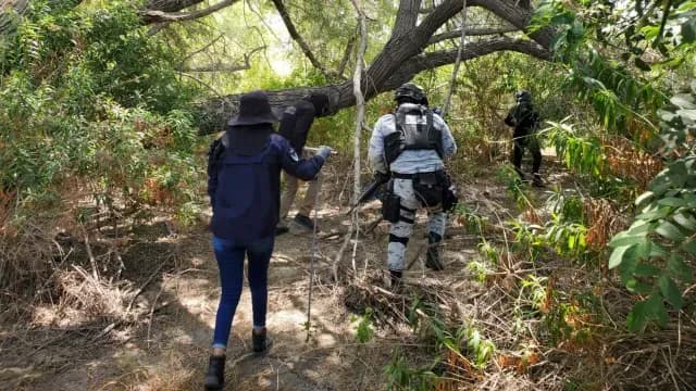 Operativo de búsqueda en el kilómetro 141 de la carretera Tijuana – Mexicali. Foto: FGEBC
