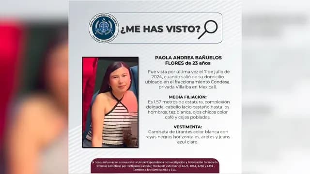 Pesquisa de búsqueda de Paola Andrea Bañuelos Flores. Foto: FGEBC