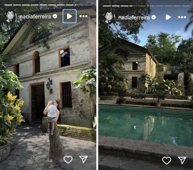 Nadia Ferreira compartió imágenes de la hacienda donde fue la boda