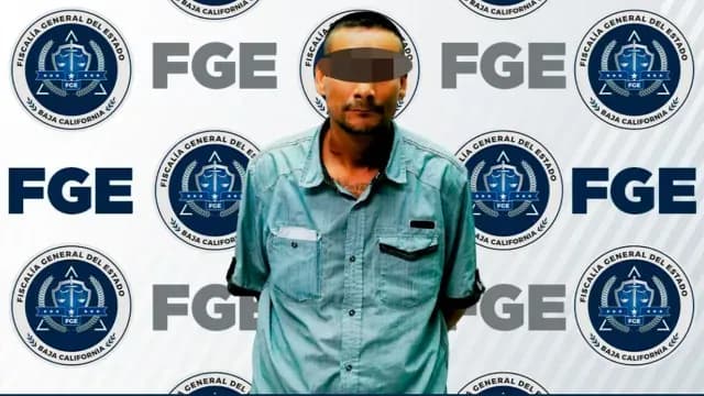 Josué Daniel “N” detenido por el feminicidio de Lidia Maribel en Mexicali. Foto: FGE