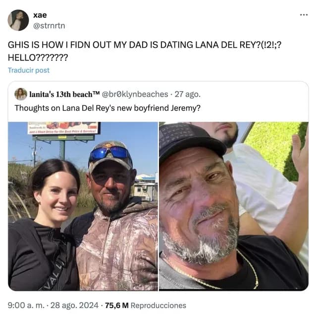 Adolescente descubrió que su papá es novio de Lana del Rey