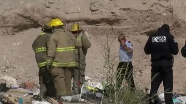 Bomberos Rompieron el Cemento que Cubría el Tambo en Ciudad Juárez