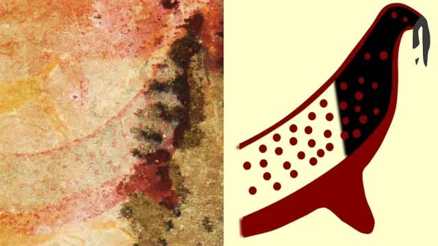 Pintura rupestre de La Belle France en Sudáfrica