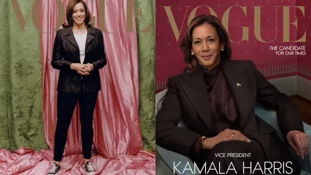 Kamala Harris en la portada de la revista Vogue. Foto: EFE | Vogue