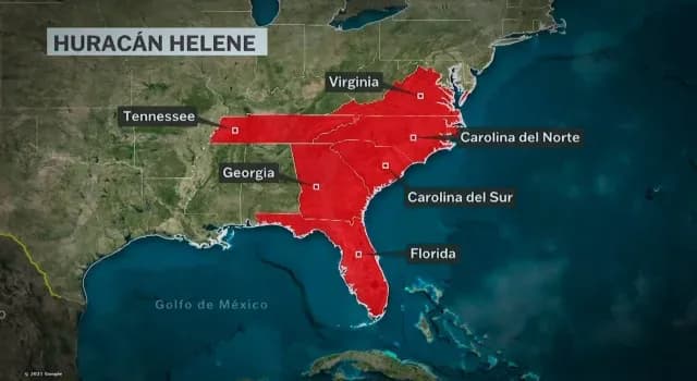 Seis estados fueron afectados por el huracán Helene. Foto: N+