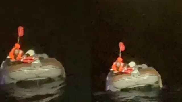 Mikhail Pichugin, de 46 años, estuvo dos meses en un pequeño bote inflable. Foto: AP