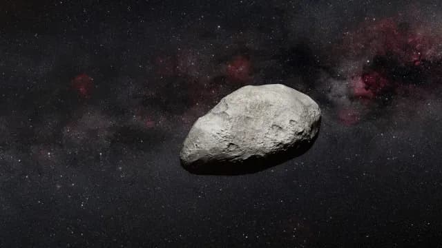 Ilustración artística de un asteroide