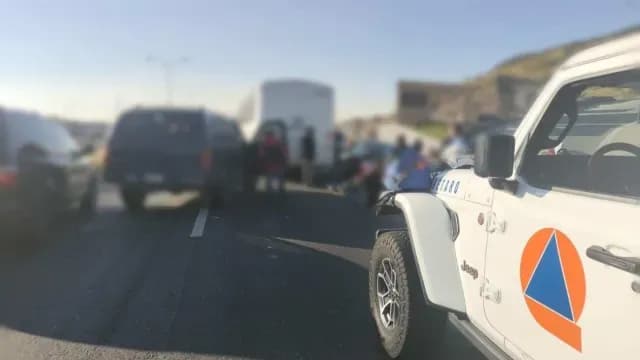 Una Persona Lesionada en Carambola de Libramiento Norponiente. Foto:N+