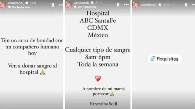 Historias de Camila Sodi sobre su mamá, Ernestina Sodi. Foto: Instagram @camilasodi_