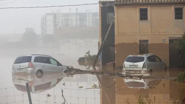 Vista general de alquería en Sedaví anegada a causa de las lluvias torrenciales en Valencia. Foto: EFE