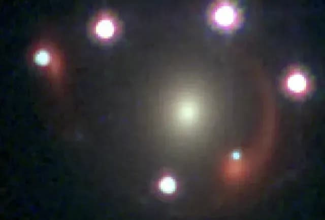 Quasar multiplicados seis veces captado por el telescopio James Webb
