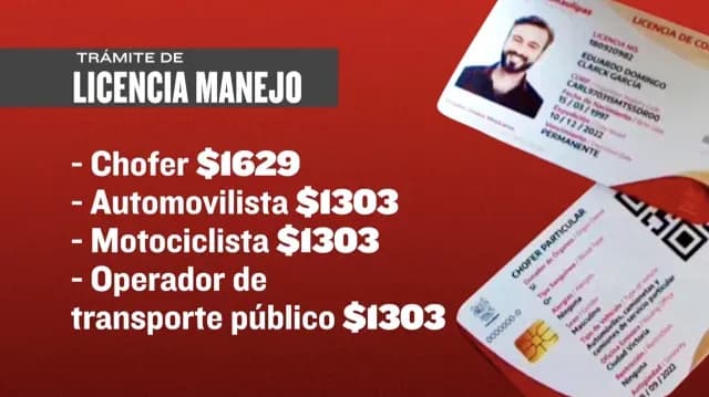 Costos Licencia de Manejo en Tamaulipas