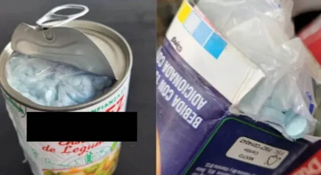 Droga Oculta en Empaques de Alimento