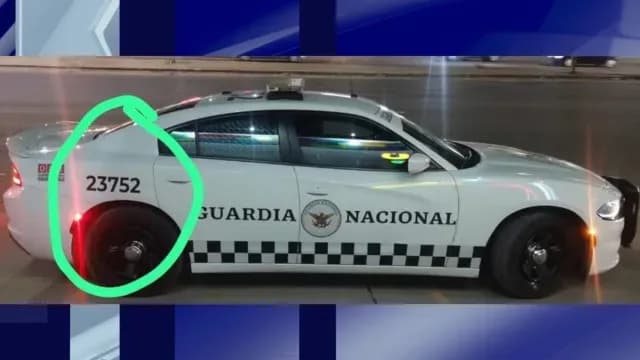 La patrulla falsa con el número 23752 no está registrada con la Guardia Nacional. Foto: N+