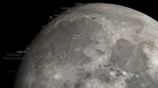 En las imágenes de la Luna se pueden observar los cráteres, mares y otras características. Foto: NASA