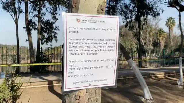Autoridades Cierran Parque de la Amistad por Brote de Gripe Aviar en Tijuana