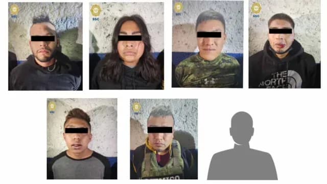 Tras persecución autoridades detuvieron a siete personas en CDMX