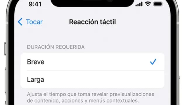 Cómo Activar la Reacción Táctil o 3D Touch en iPhone