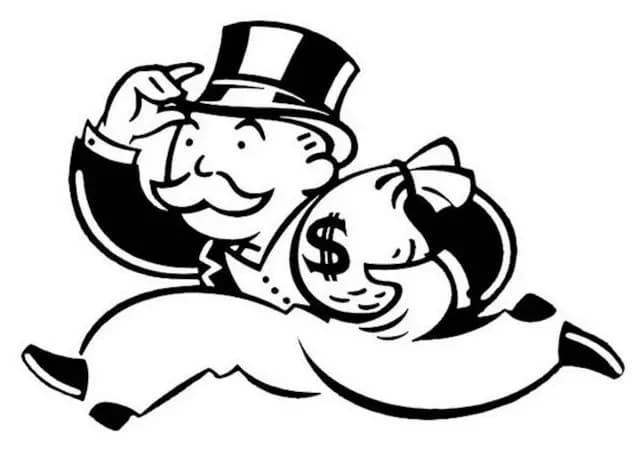 La mascota de Monopoly, quien no lleva monóculo