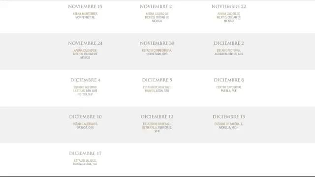 Conciertos Luis Miguel en México