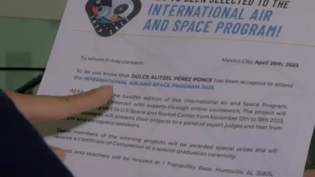 Carta de aceptación de Dulce