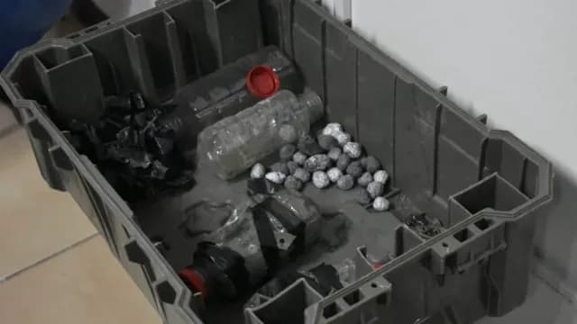 Bombas caseras aseguradas en salas de cine. Foto: Fiscalía de Chihuahua
