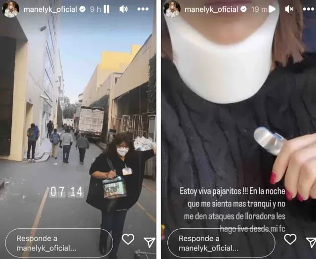 Stories de Manelyk González tras la caída que sufrió en Hoy