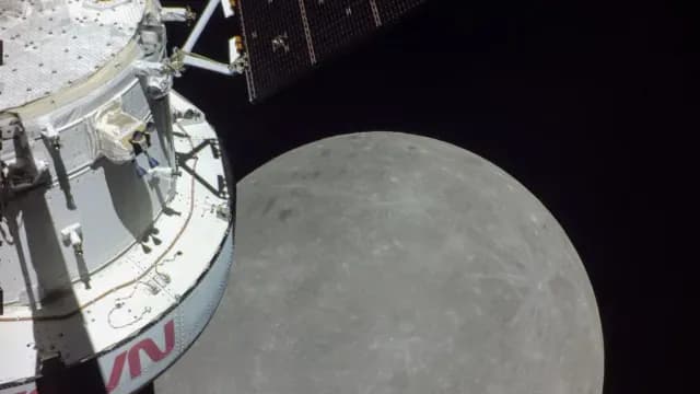 Imagen de la Luna tomada por la cápsula Orión
