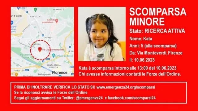 Niña peruana perdida en Florencia