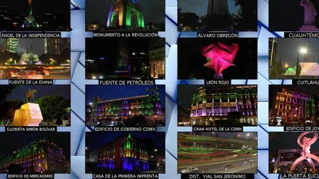Lugares emblemáticos de la CDMX se iluminaron con los colores de la copa FIFA 2026. Foto: N+